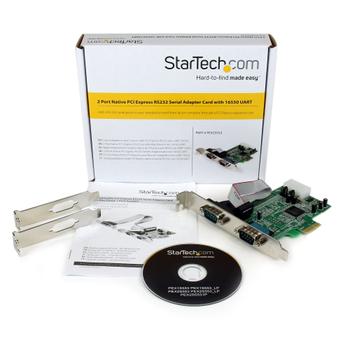STARTECH StarTech.com 2PT PCIe Serial Adapter Card 16550 UART (PEX2S553)