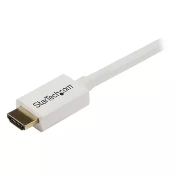 StarTech 7m White CL3 In-wall High Speed HDMI Cable - Ultra HD 4k x 2k - HDMI-kabel - HDMI (hann) til HDMI (hann) - 7 m - dobbeltisolert - hvit (HD3MM7MW)