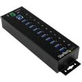 STARTECH 10-Port Industrial USB 3.0 Hub - ESD and Surge Protection