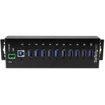 STARTECH StarTech.com Rugged Metal 10 Port USB3.0 Hub DIN Rail (ST1030USBM)