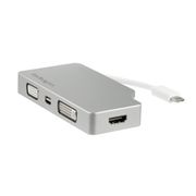 STARTECH "Aluminum Travel A/V Adapter: 4-in-1 USB-C to VGA, DVI, HDMI or mDP - 4K"