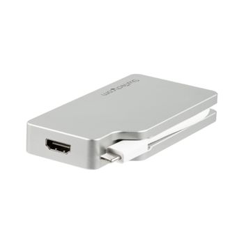 STARTECH "Aluminum Travel A/V Adapter: 4-in-1 USB-C to VGA, DVI, HDMI or mDP - 4K" (CDPVGDVHDMDP)