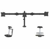 StarTech Desk Mount Triple Monitor Arm, Ergonomic VESA 3 Monitor Mount up to 27", Articulating & Height Adjustable Pole Mount, Tilt/ Swivel/ Rotate LCD/LED Screen, Desk Clamp/ Grommet - Monitor Pole Mount (ARMTRI (ARMTRIO)