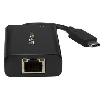STARTECH USB-C till RJ45 Nätverkskort Gigabit svart med 60W laddning PC/Mac (US1GC30PD)