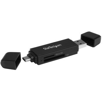 StarTech USB Memory Card Reader - USB 3.0 SD Card Reader - Compact - 5Gbps - USB Card Reader - MicroSD USB Adapter - kortleser - USB 3.0/USB-C (SDMSDRWU3AC)