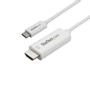STARTECH USB C to HDMI Cable - 2m - White - 4K at 60Hz - Computer Monitor Cable - USB C Cable - USB Type C to HDMI Cable IN (CDP2HD2MWNL)