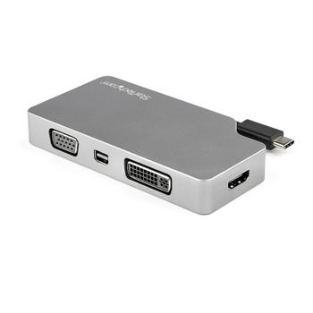 STARTECH USB-C To VGA/ DVI/ HDMI/ Mini-DP Adapter Silver Sølv (CDPVDHDMDP2G)