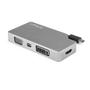 STARTECH StarTech.com USB C Multiport Video Adapter with HDMI, VGA, Mini DisplayPort or DVI, USB Type C Monitor Adapter to HDMI 2.0 or mDP 1.2 (4K 60Hz), VGA or DVI (1080p), Space Gray Aluminum - 4-in-1 USB-C  (CDPVDHDMDP2G)