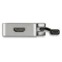 STARTECH StarTech.com USB C Multiport Video Adapter with HDMI, VGA, Mini DisplayPort or DVI, USB Type C Monitor Adapter to HDMI 2.0 or mDP 1.2 (4K 60Hz), VGA or DVI (1080p), Space Gray Aluminum - 4-in-1 USB-C  (CDPVDHDMDP2G)