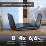 Netgear RAX70 - trådløs ruter - Wi-Fi 6 - stasjonær (RAX70-100EUS)