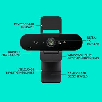 Logitech BRIO STREAM - 4K HDR webkamera med Windows Hello-støtte (960-001194)