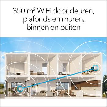 NETGEAR Orbi WiFi System RBK852 - Wi-Fi system (router, extender) - up to 350 sq.m - mesh - GigE, 2.5 GigE - 802.11a/ b/ g/ n/ ac,  802.11a/ b/ g/ n/ ac/ ax - Tri-Band (RBK852-100EUS)