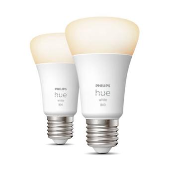 PHILIPS Hue White A60 E27 806 Lumen - 2-pakning (929001821623)