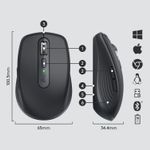 LOGITECH MX Anywhere 3 Wireless Mouse, Graphite (910-005988)