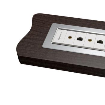 Kindermann CablePort asennuskehys - 6-slot alu - kulma (7449000023)