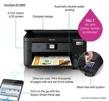 EPSON EcoTank ET-2850 - Multifunction printer (C11CJ63405)