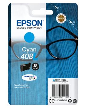 EPSON n 408 - 21.6 ml - cyan - original - blister - ink cartridge - for WorkForce Pro WF-C4810DTWF (C13T09K24010)