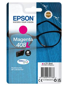 EPSON n 408L - 21.6 ml - magenta - original - blister - ink cartridge - for WorkForce Pro WF-C4810DTWF (C13T09K34010)