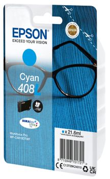 EPSON n 408 - 21.6 ml - cyan - original - blister - ink cartridge - for WorkForce Pro WF-C4810DTWF (C13T09K24010)