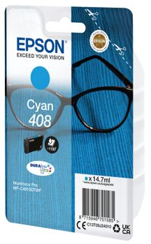 EPSON n 408 - 14.7 ml - high capacity - cyan - original - blister - ink cartridge - for WorkForce Pro WF-C4810DTWF (C13T09J24010)