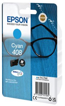 EPSON 408 - 14.7 ml - high capacity - cyan - original - blister - ink cartridge - for WorkForce Pro WF-C4810DTWF (C13T09J24010)