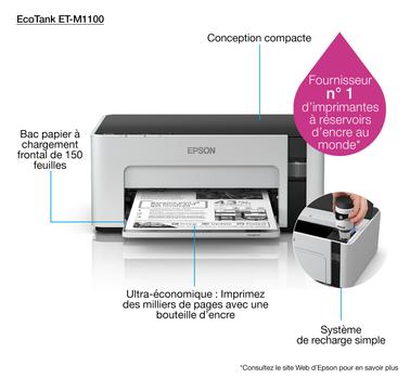 EPSON EcoTank ET-M1100 - skrivare - svartvit - bläckstråle (C11CG95403)