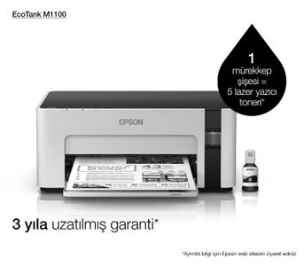 EPSON EcoTank ET-M1100 Blækprinter - Monokrom - Blæk (C11CG95403)