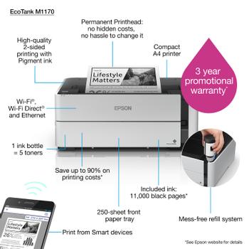 EPSON EcoTank ET-M1170 Blækprinter (C11CH44402)