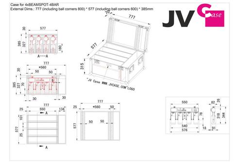 JV Case CASE FOR 4xBEAMSPOT-4BAR (B03275)