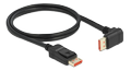 DELOCK DisplayPort cable male straight to male 90° downwards angled 8K