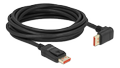 DELOCK DisplayPort cable male straight to male 90° upwards angled 8K 6