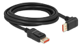 DELOCK DisplayPort cable male straight to male 90° downwards angled 8K