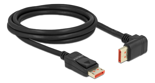 DELOCK DisplayPort cable male straight to male 90° upwards angled 8K 6 (87055)