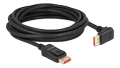 DELOCK DisplayPort cable male straight to male 90° downwards angled 8K