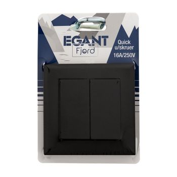 EGANT Switch flush double 2-pole/ 2-way 6+6 (1400538)