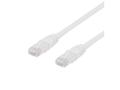 DELTACO U/UTP Cat6 patchkabel, LSZH, 1m, vit