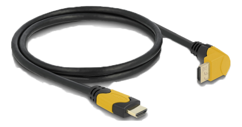 DELOCK High Speed HDMI cable male straight to male 90° upwards angled (86988)