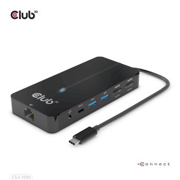 CLUB 3D USB GEN1 TYPE-C 7-IN-1 HUB WITH 2XHDMI 2USB GEN1 TYPE-A 1 RJ45 1X3.5MM AUDIO 1XUSB GEN1 TYPE-C 100W FEMALE PORT (CSV-1595)