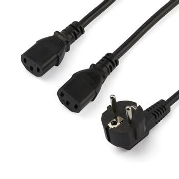 STARTECH 2M C13 Y SPLITTER POWER CORD SCHUKO CEE7 TO 2X C13 CABL (PXT101YEU2M)