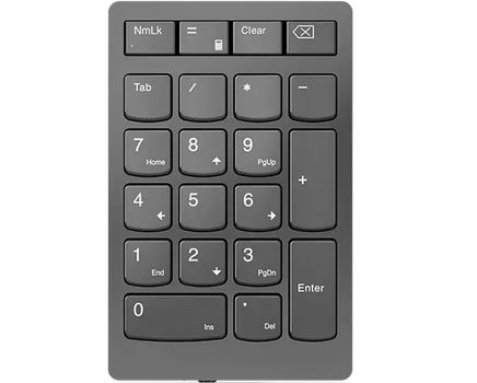 LENOVO o Go Wireless Numeric Keypad - Keypad - wireless - 2.4 GHz - key switch: Scissor-Key - storm grey - retail (4Y41C33791)