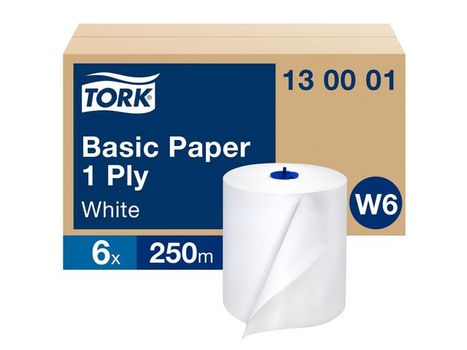 TORK 130001 Basic W6 aftørringspapir hvid (130001*6)