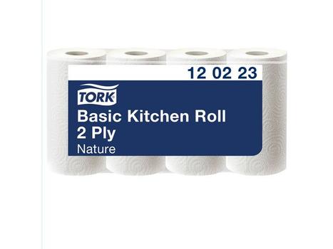 TORK Køkkenrulle Tork Basic 2-lags Natur Krt/8x4 (120223)