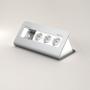 Kindermann Cable Port desk² 80 - 4-slot alu - 3 sähkö (7430000253)