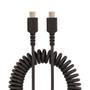 STARTECH USB C CHARGING CABLE - 1M (3.3FT) COILED CABLE BLACK CABL (R2CCC-1M-USB-CABLE)