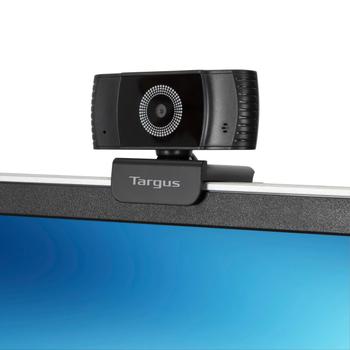TARGUS Webcam Plus - Webcam - colour - 2 MP - 1920 x 1080 - 1080p - audio - wired - USB 2.0 - MJPEG, H.264, H.265 (AVC042GL)