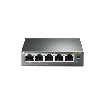 TP-LINK - TL-SG1005P - 5-Port Gigabit Desktop Switch with  4-Port PoE (TL-SG1005P(UN))