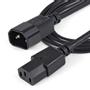 STARTECH 1m Standard Computer Power Cord Extension - C14 to C13 (PXT1001M)