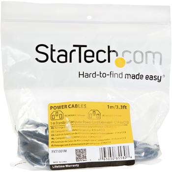 STARTECH 1m Standard Computer Power Cord Extension - C14 to C13 (PXT1001M)