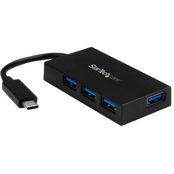 STARTECH 4PORT USB C HUB WITH POWER ADAPTER - TYPE C TO A - USB 3.0 PERP (HB30C4AFS)