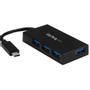 STARTECH 4PORT USB C HUB WITH POWER ADAPTER - TYPE C TO A - USB 3.0 PERP (HB30C4AFS)